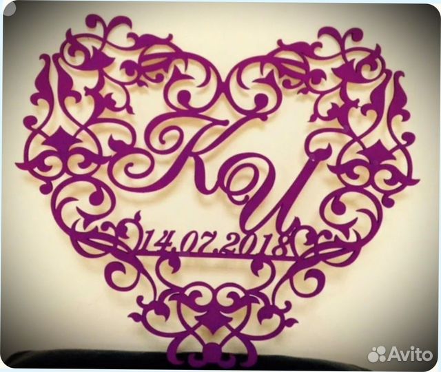 Монограмма на свадьбу (под заказ)