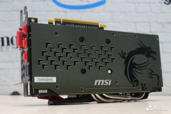 Видеокарта MSI Gaming X AMD RX 480 4Gb 256Bit