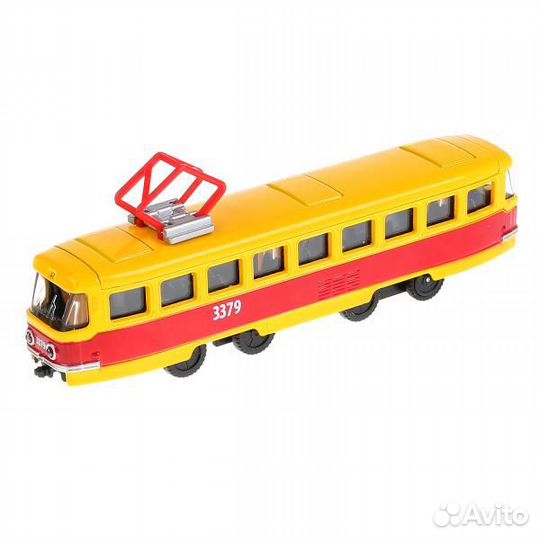 Модель Технопарк металл Трамвай 16,5 см двери, ине