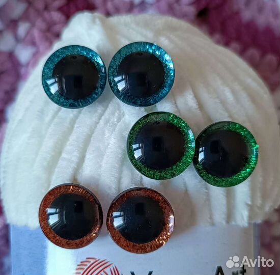 Глазки для игрушек цветные 18мм