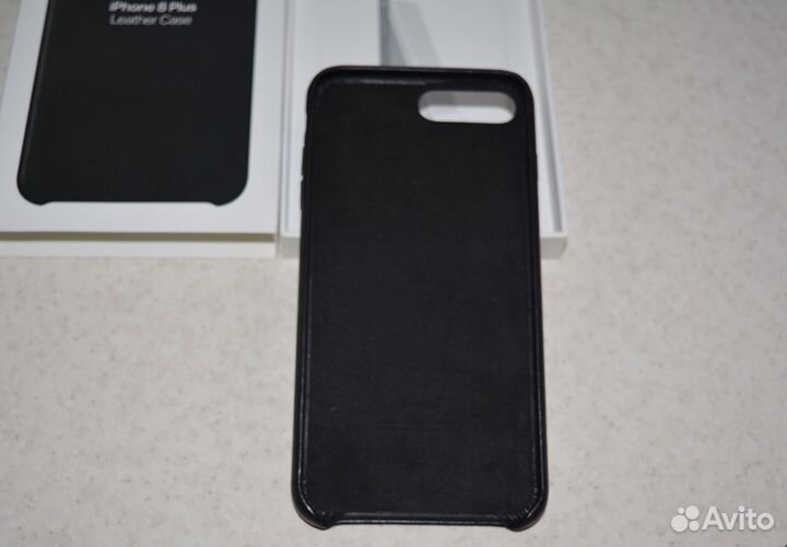 Чехол Apple iPhone 8 Plus / 7 Plus Leather Black