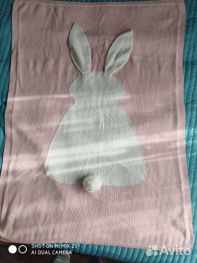 Плед детский вязаный хлопок