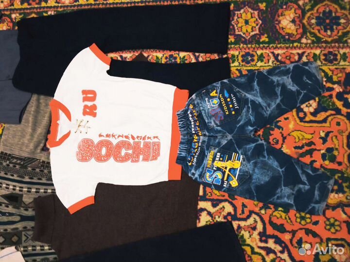 Детские вещи пакетом (5-6-7) + обувь