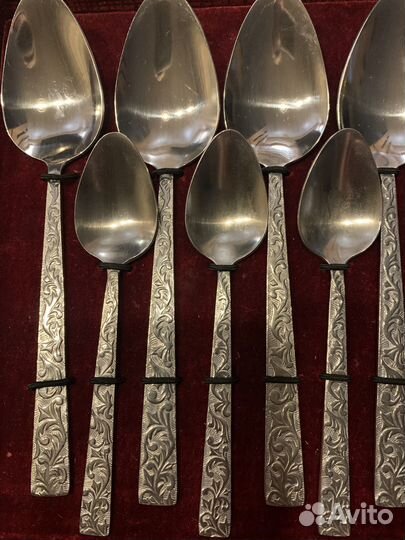 Столовый набор ложки и вилки СССР мельхиор