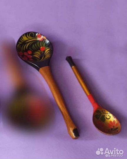 Хохлома, роспись: Матрёшки, ложки, яйца, солонки