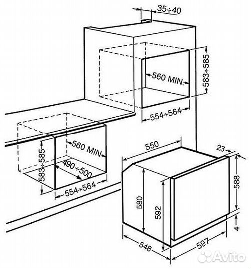 Духовой шкаф smeg SF420GN