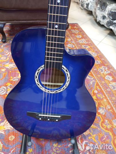 Акустическая гитара синяя Cowboy