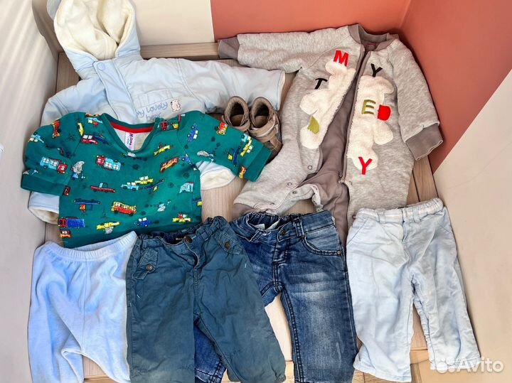 Детские вещи в отличном состоянии пакетом 68-74