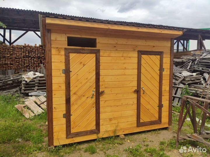 Хозблок туалет с летним душем