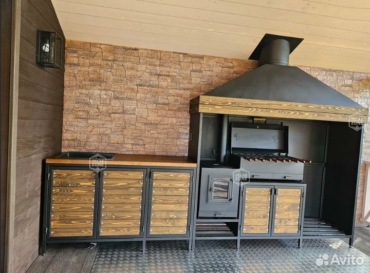 Мангальный комплекс, печь, мангал, зона барбекю