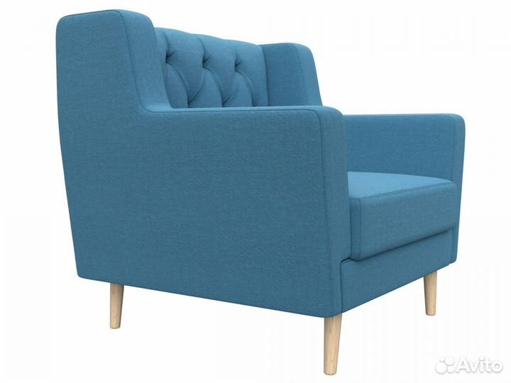 Кресло Брайтон Люкс, рогожка, амур голубой. Москва
