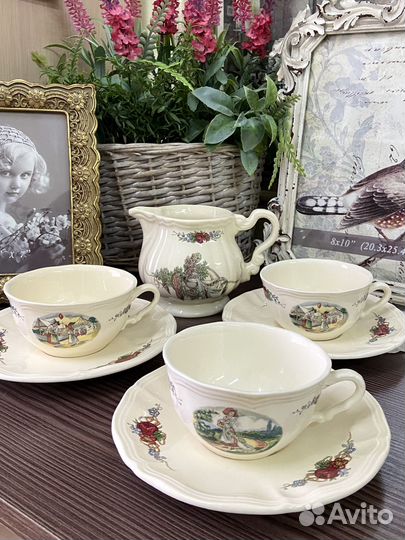 Чайные пары Sarreguemines Obernne