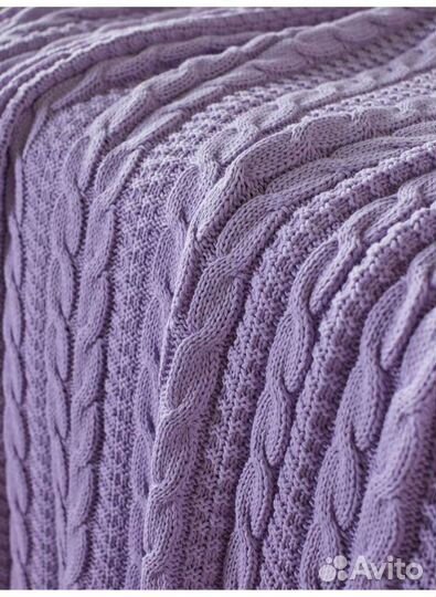 Плед покрывало вязаный