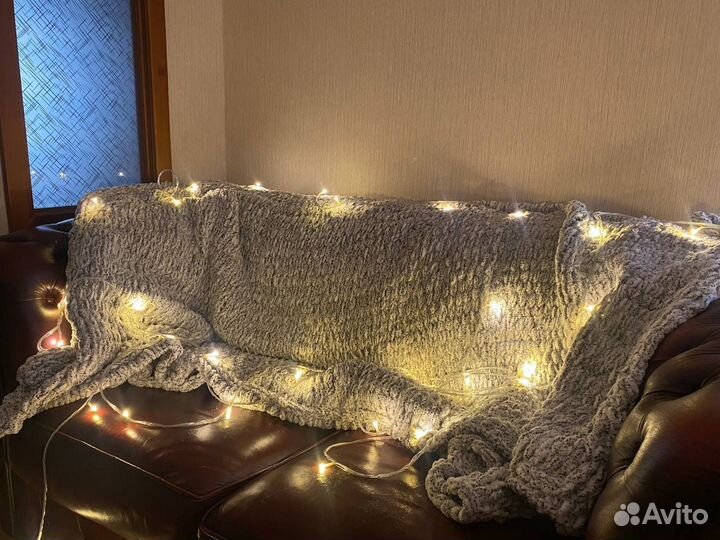 Плюшевый плед ручной работы