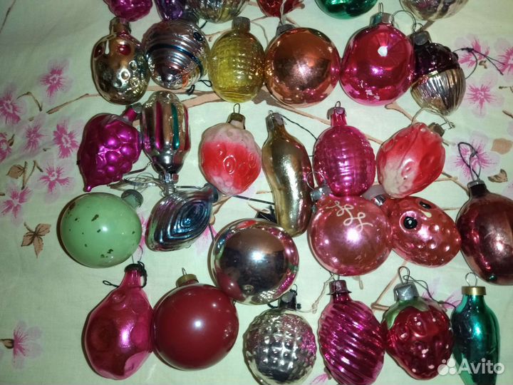 Ёлочные игрушки СССР Мини. 30 шт