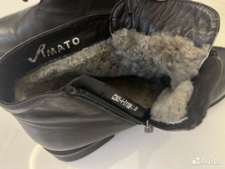 Полусапоги женские зимние натуральная кожа 38