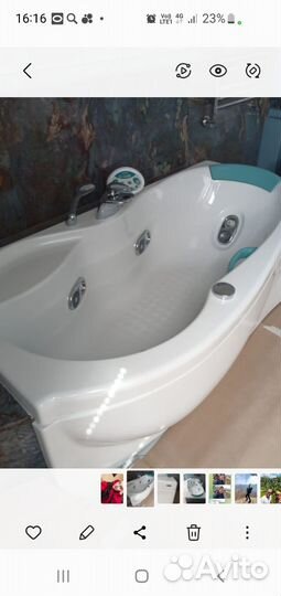 Ванна джакузи и умывальник