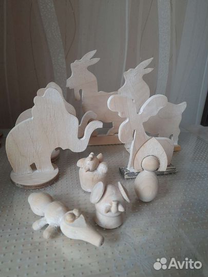 Деревянные игрушки пакетом