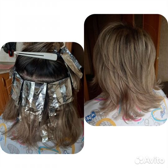 Мелирование, наращивание