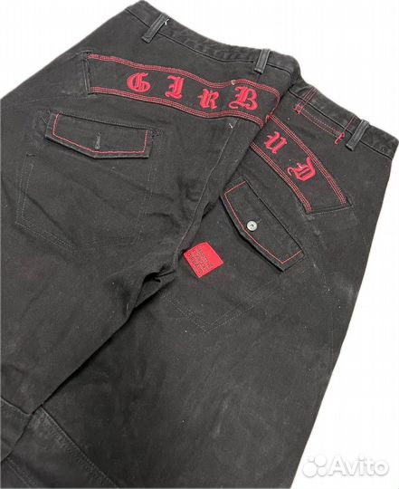 Широкие джинсы M+FG ecko tribal ed hardy