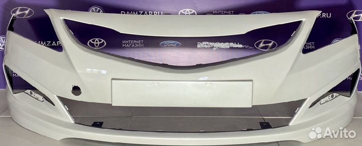 Бампер передний Hyundai Solaris 2015-16 бежевый