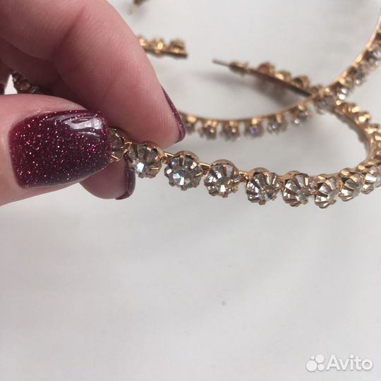 Серьги-кольца крупные