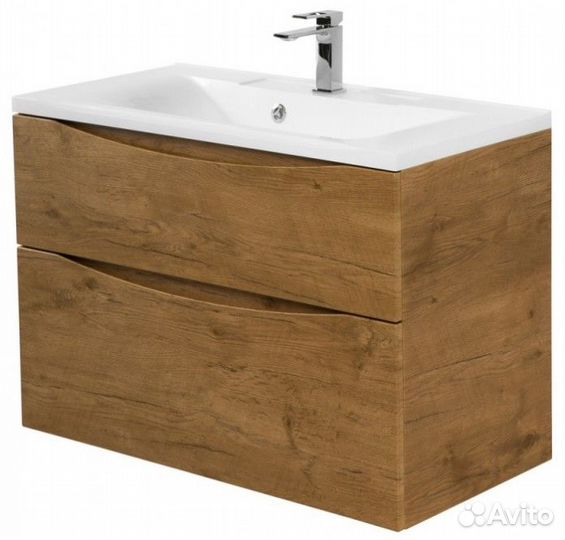 Тумба с раковиной BelBagno Marino-H60 90-BB900/450-LV-MR-PR Rovere Nature