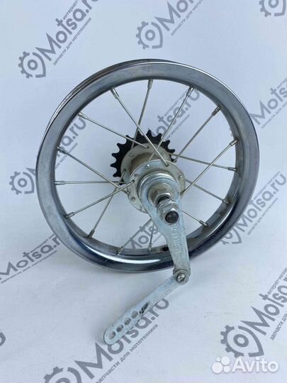 Обод 12 задний железный в сборе с втулкой