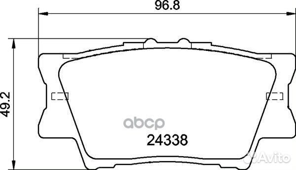 NP1016 колодки дисковые задние Toyota RAV4 2.0