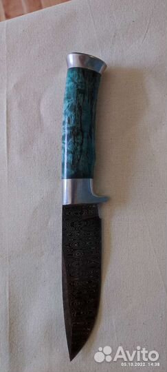 Нож кованый дамаск
