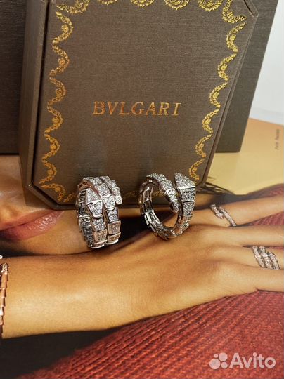 Кольцо змея Bvlgari lux тренд 2025