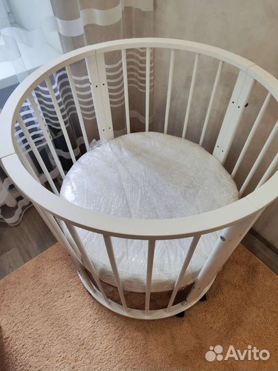 Детская кроватка трансформер круглая 