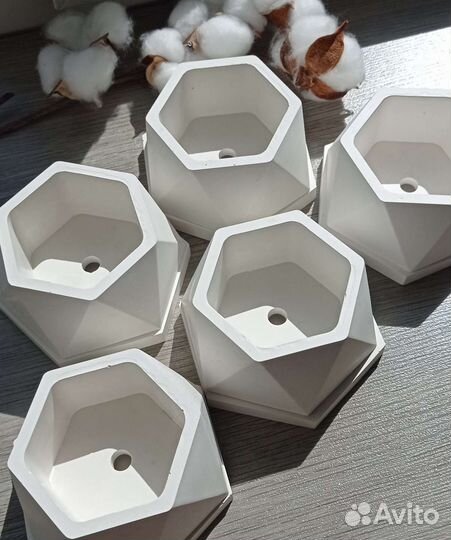 Кашпо для суккулентов/кактусов/гипсовое кашпо