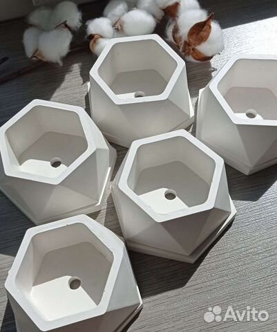 Кашпо для суккулентов/кактусов/гипсовое кашпо