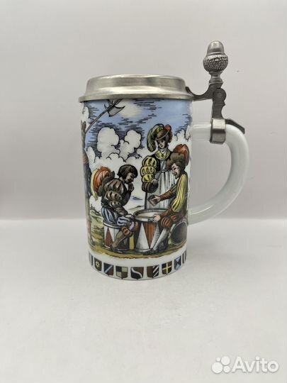 Пивная немецкая кружка с крышкой Kaiser