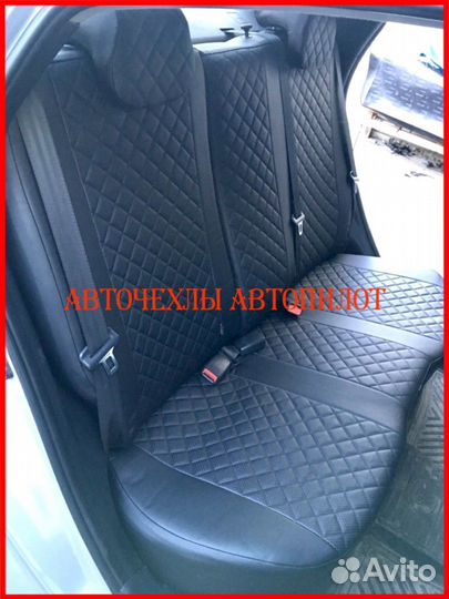 Чехлы Автопилот Hyundai Sonata из экокожи чёрные