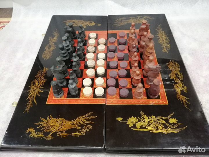 Большие шахматы,нарды ручная работа