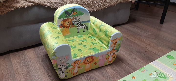 Кресло детское мягкое джунгли