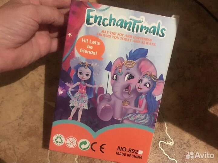 Enchantimals энчантималс набор кукла и медвежонок