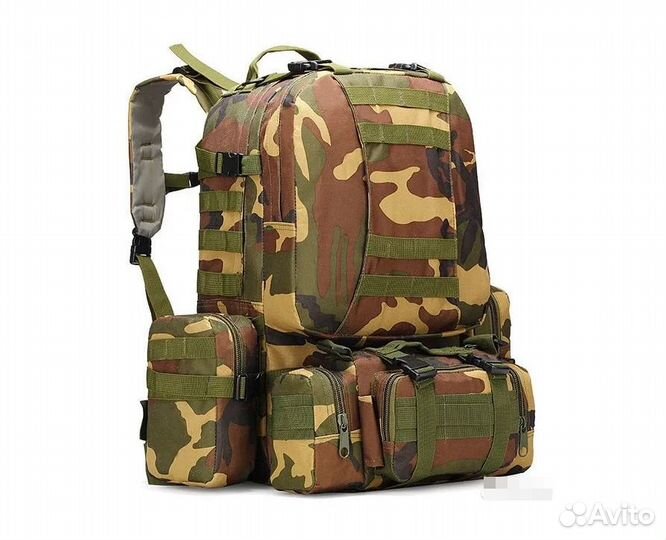 Рюкзак тактический 55л туристический военный 4 в 1