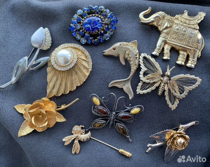 Брошки винтаж СССР