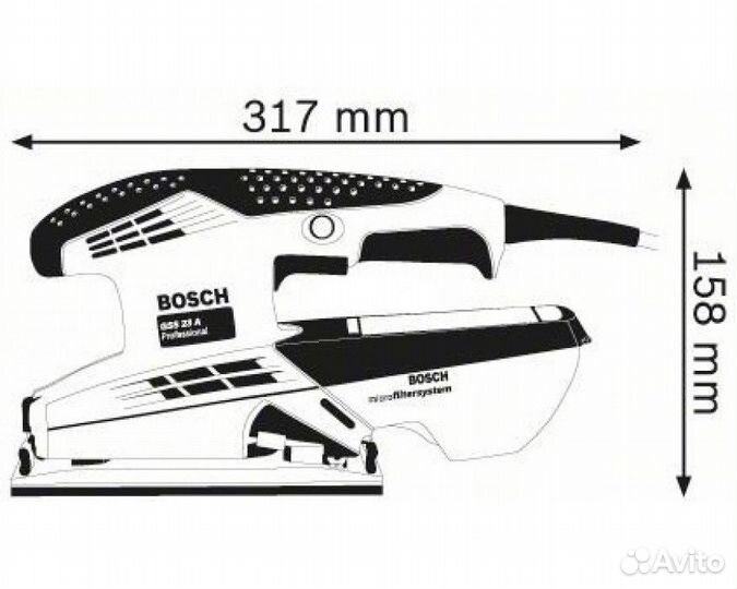 Шлифовальная машина Bosch GSS 23 A Professional