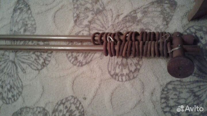 Карниз для штор двурядный деревянный