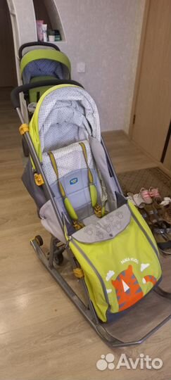 Детские санки коляска nika