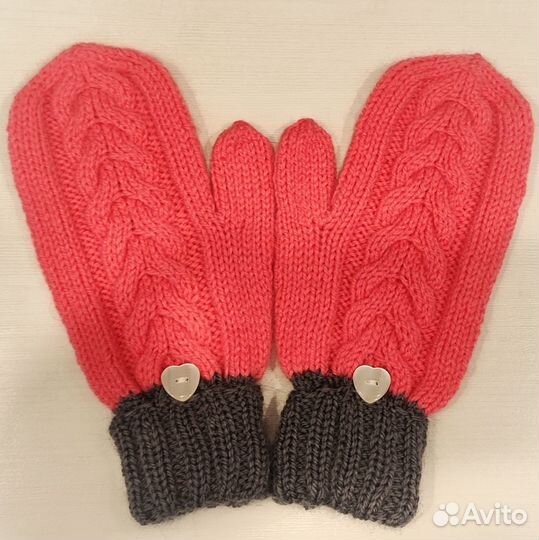 Варежки вязаные ручной работы