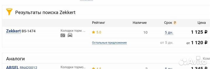 Тормозные колодки задние форд