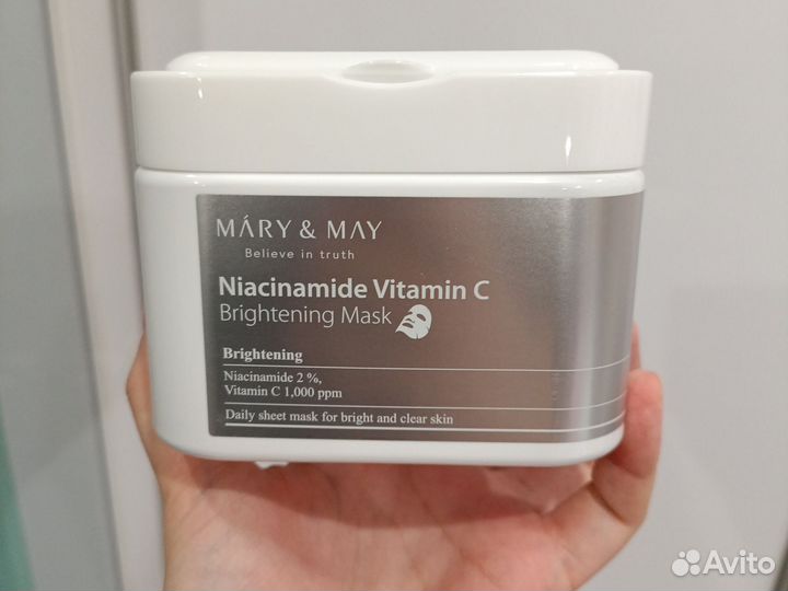 Mary&may маски с ниацинамидом