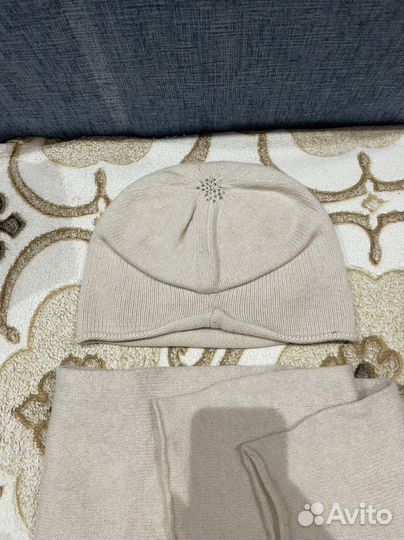 Комплект шапка и шарф женский шерсть