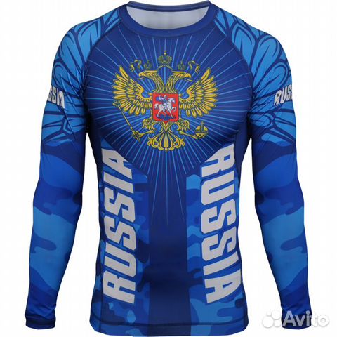 Рашгард Alfa Brend Camo синий (XL)