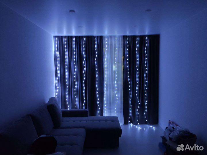 Гирлянда занавес из росы 3 на 3 м